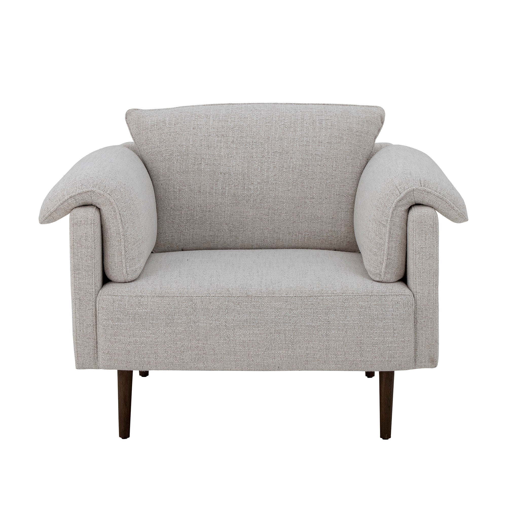 Bloomingville Fauteuil Chesham, Blanc, Polyester