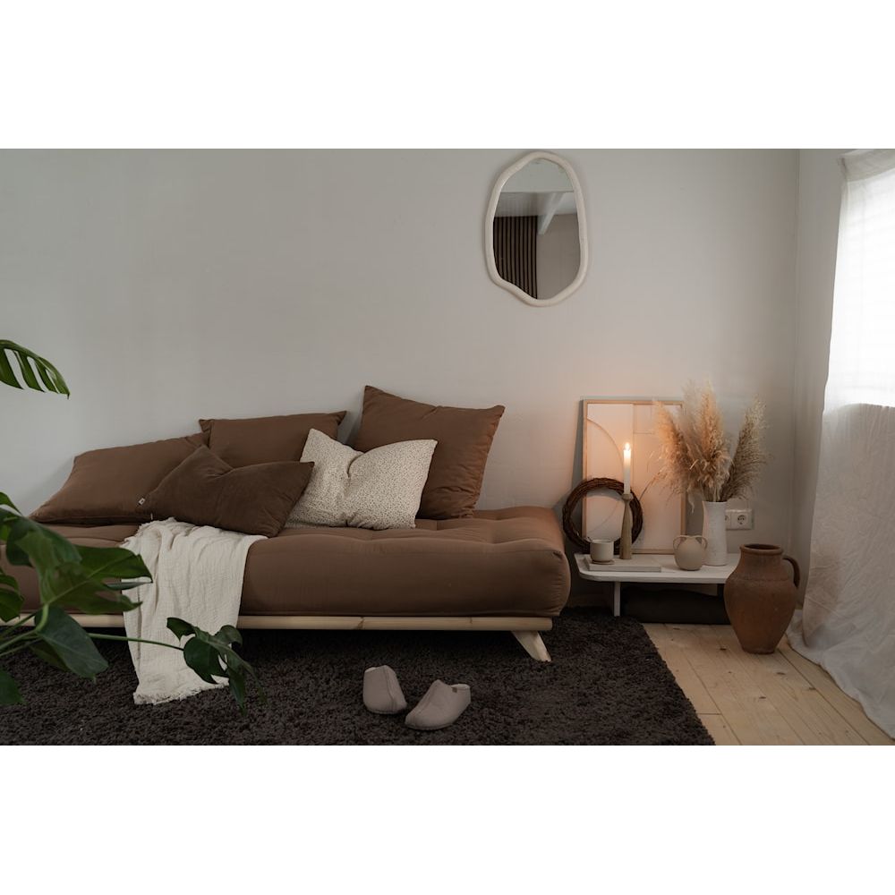 Karup Design SIN DAYBED CLARO LACADO W. SIN DAYBED COLCHÓN SET MOCCA