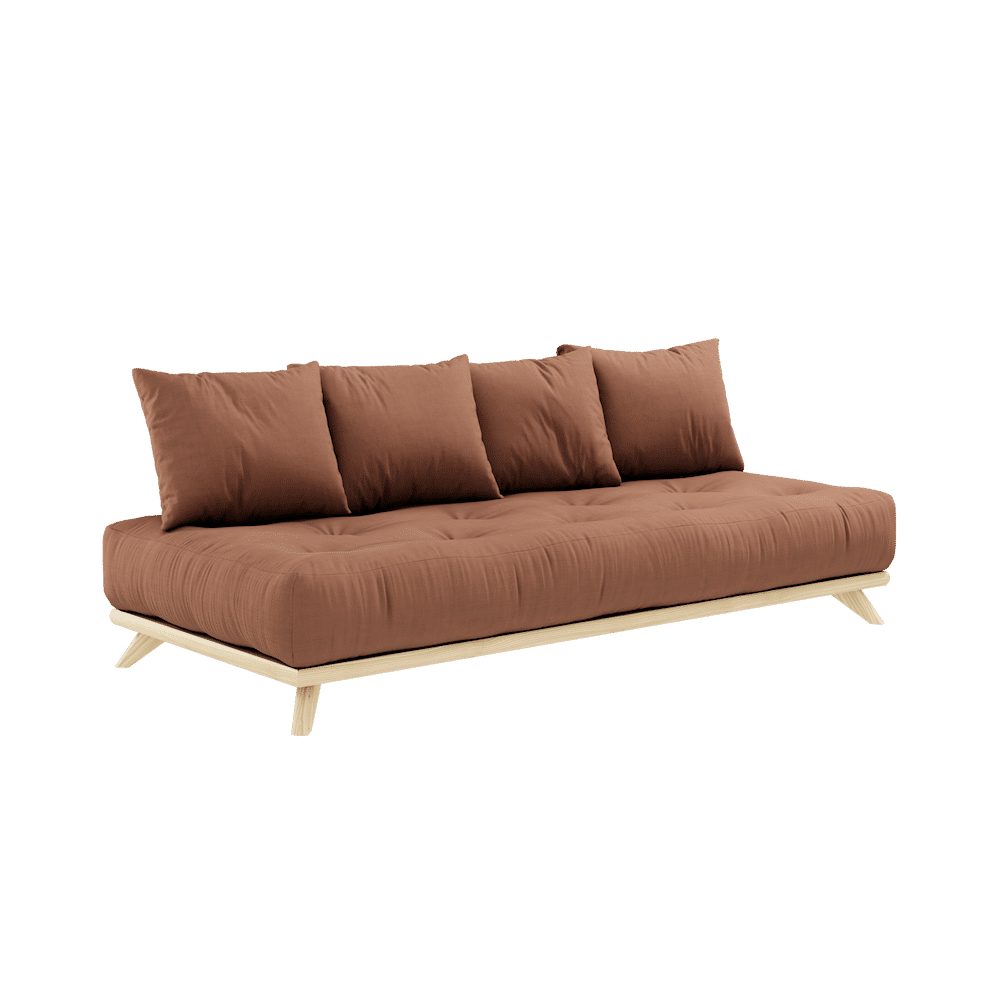 Karup Design SIN DAYBED CLARO LACADO W. SIN DAYBED COLCHÓN SET CLAY BROWN