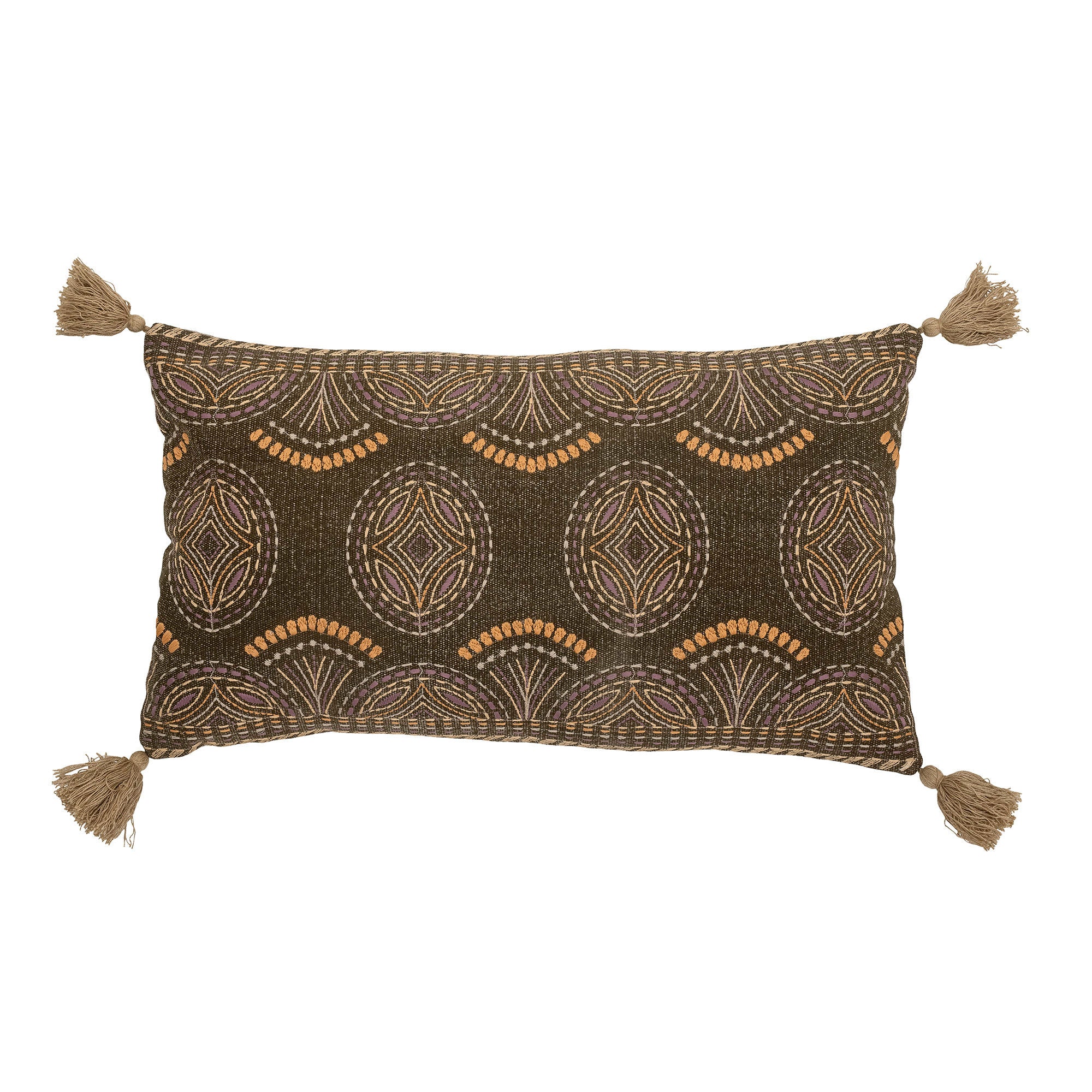 Bloomingville Coussin Nesma, Marron, Coton