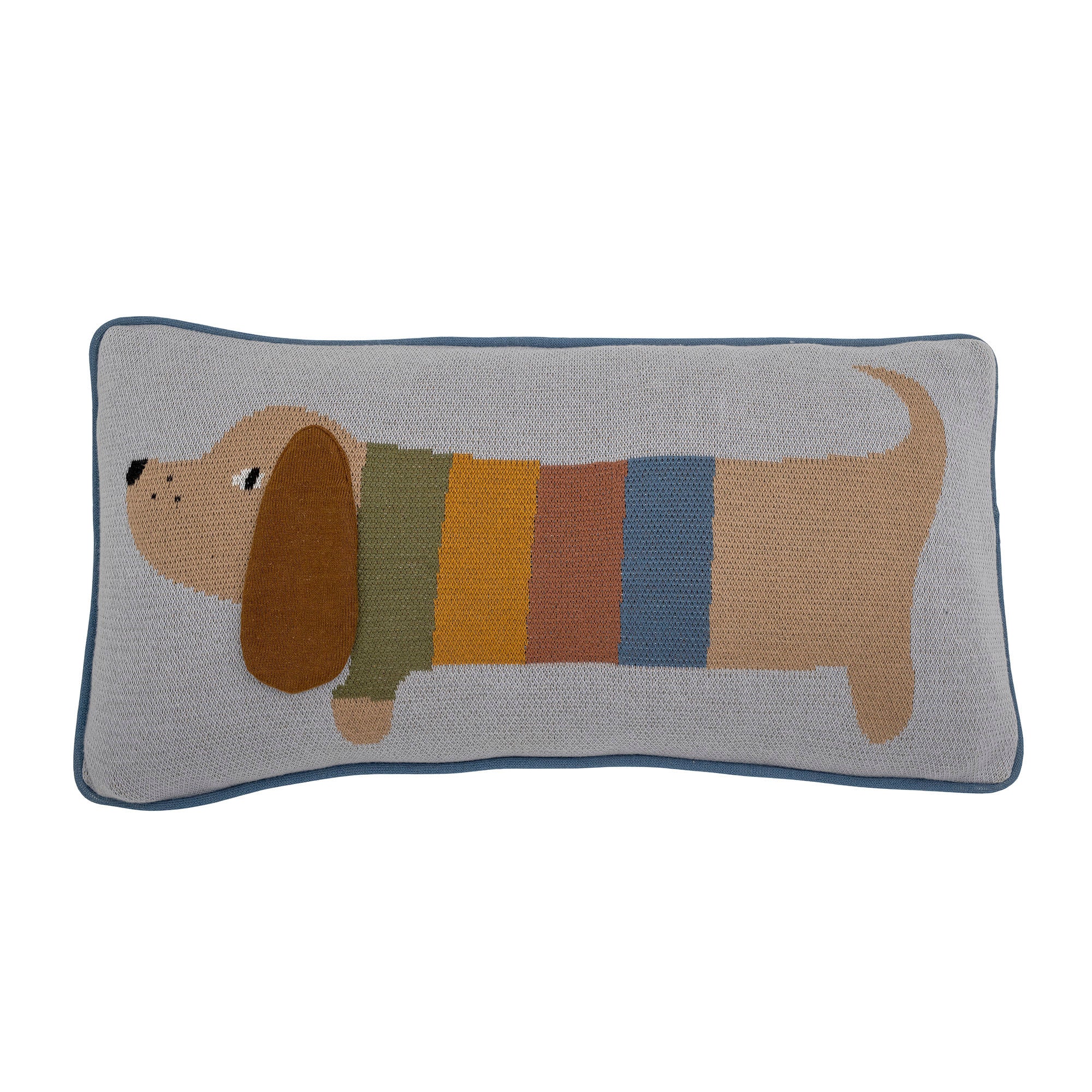 Bloomingville Coussin MINI Charlie, Bleu, OEKO-TEX coton®