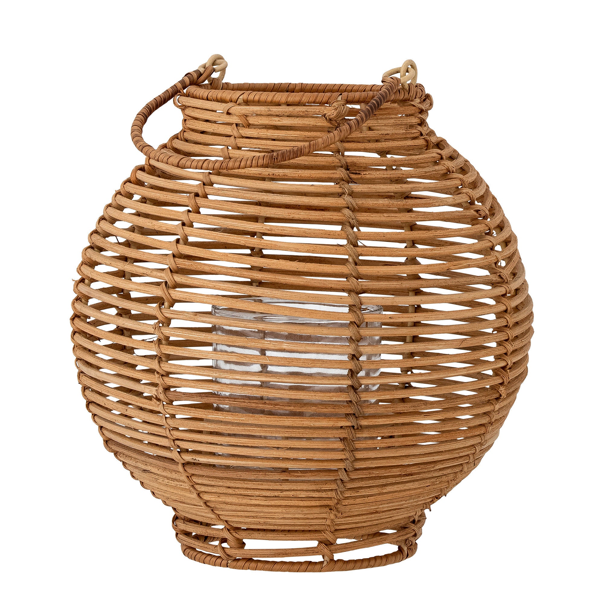 Bloomingville Malua Lantaarn met/Glas, Natuur, Rotan