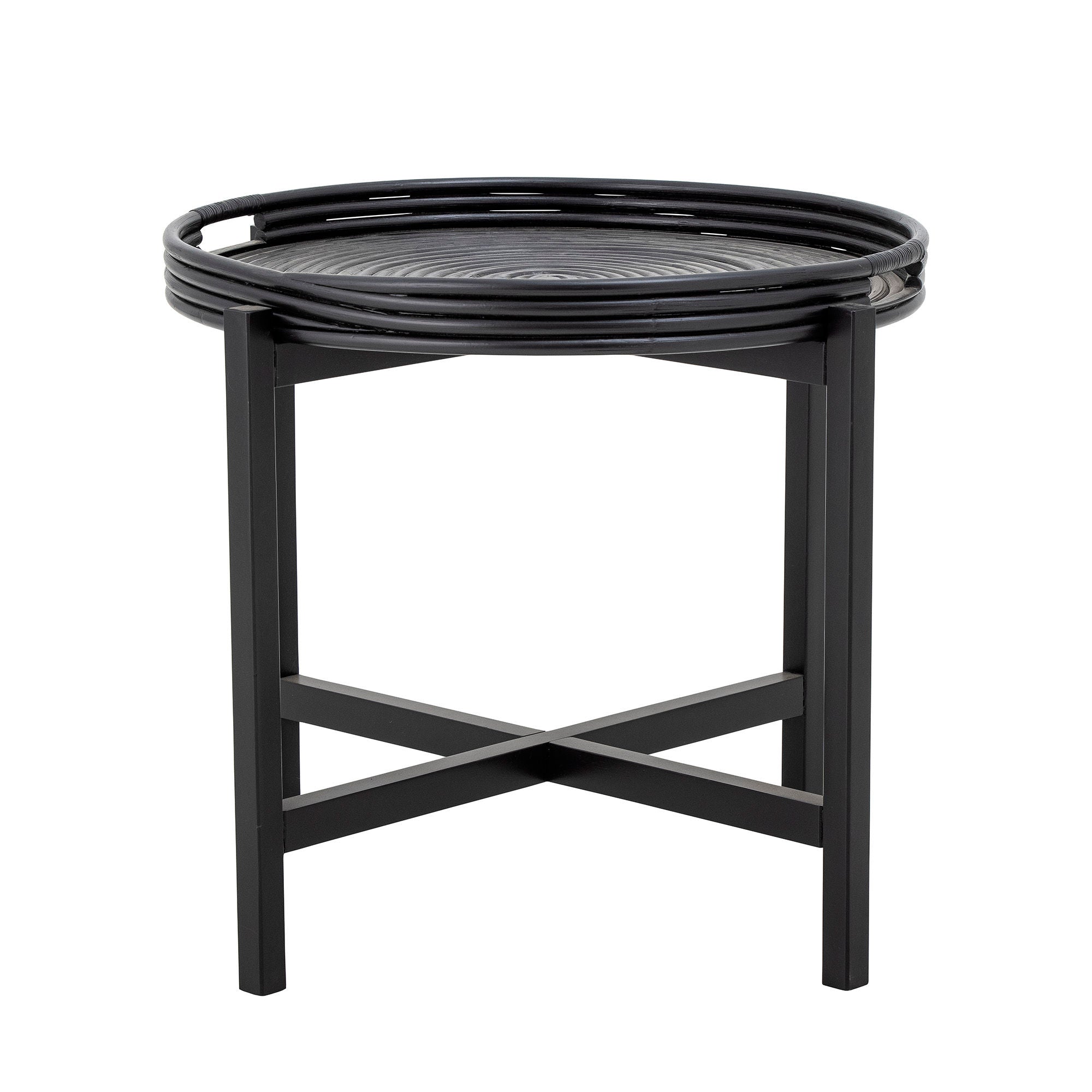 Bloomingville Milli Tabletttisch, schwarz, Rattan