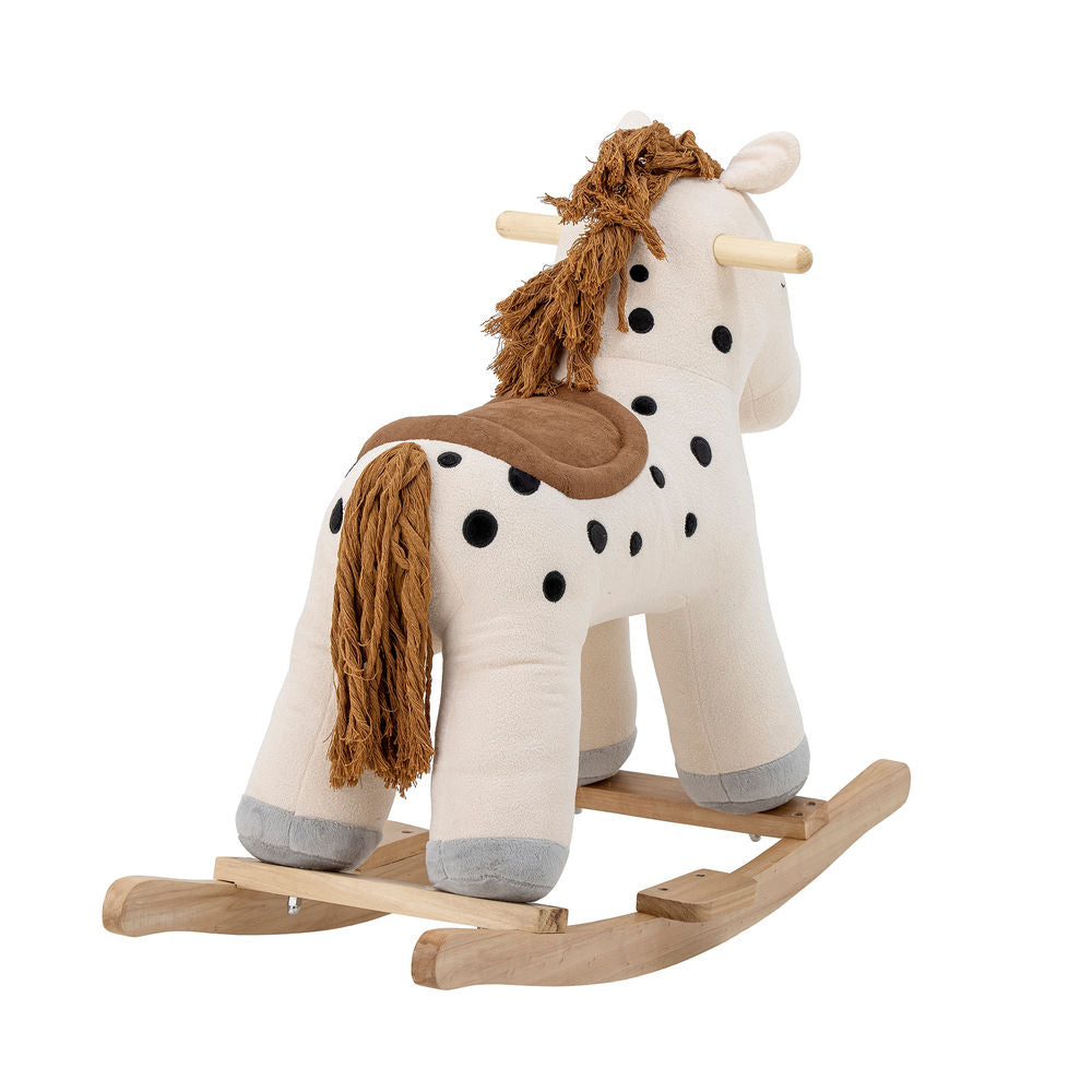 Bloomingville MINI Merlen Swing Toys, Caballo, Blanco, Poliéster