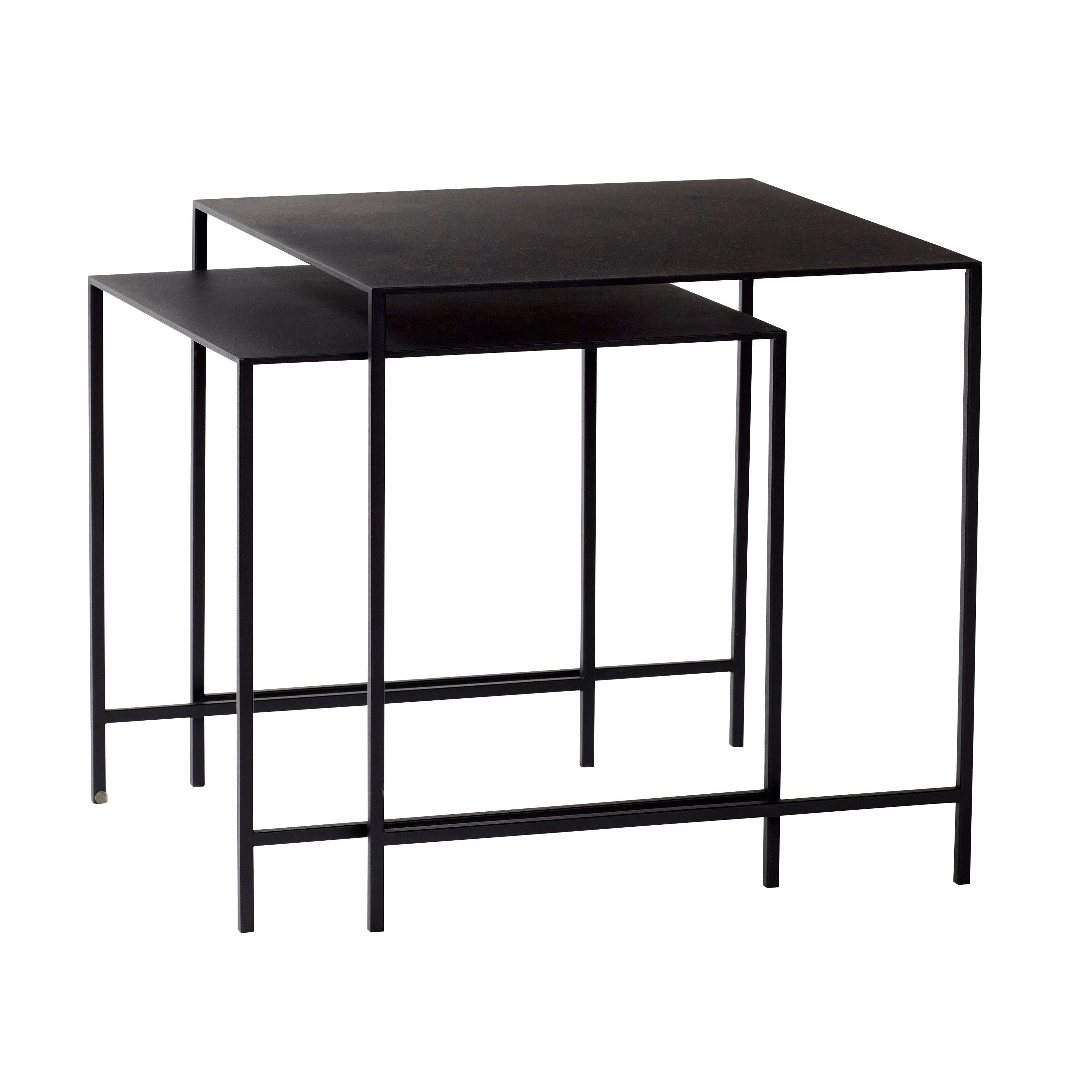 Tables Duo Hübsch noires (lot de 2)