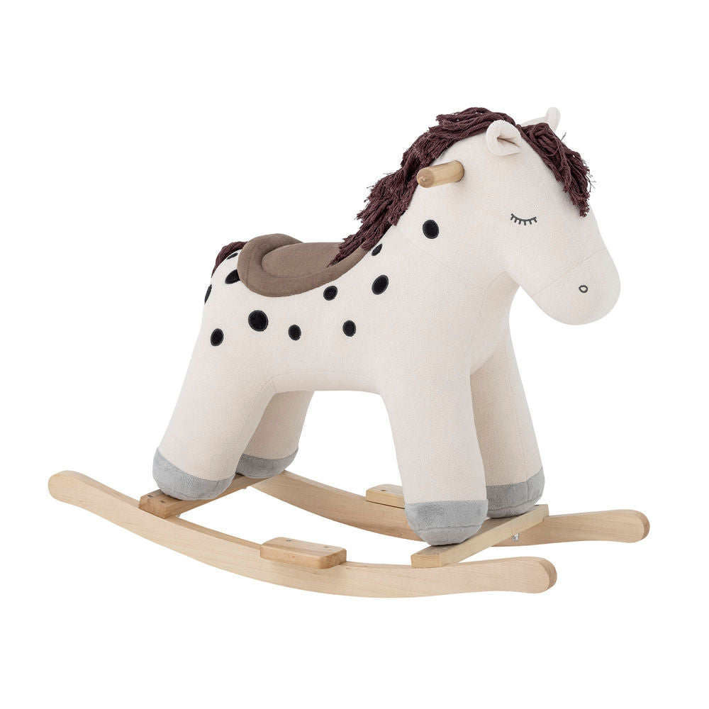 Bloomingville MINI Merlen Balançoire Jouets, Cheval, Blanc, Polyester