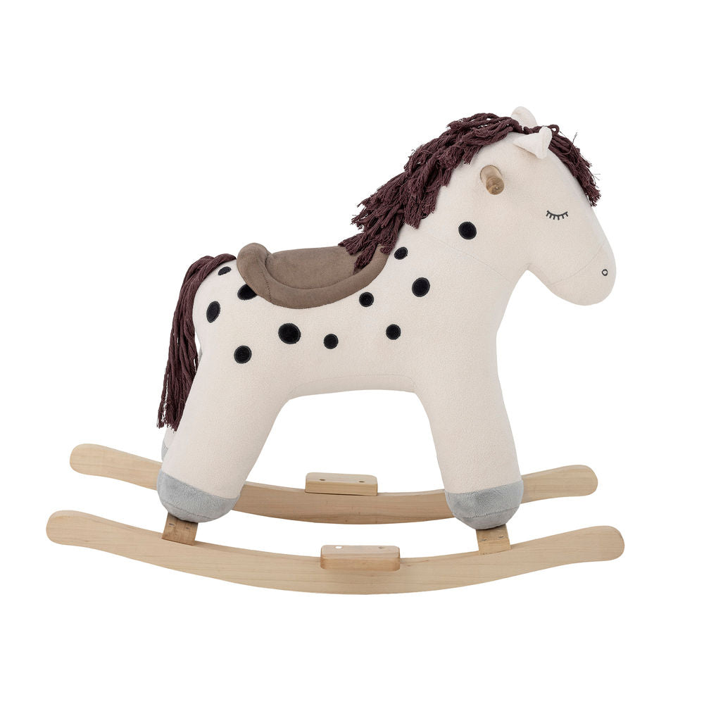 Bloomingville MINI Merlen Swing Toys, Caballo, Blanco, Poliéster